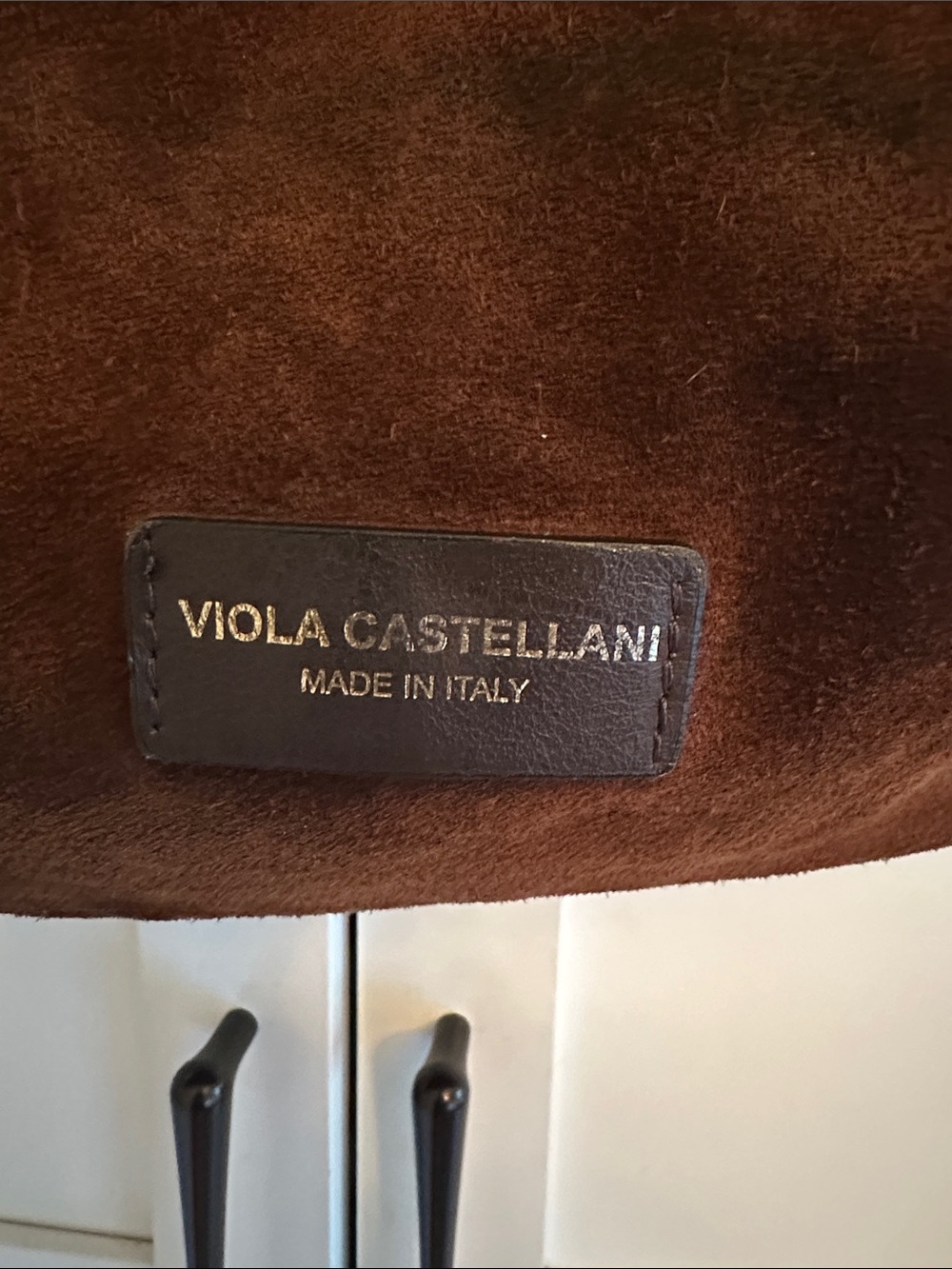 VIOLA CASTELLIANI SUEDE AND LEATHER SLOUCHY SHOULDER BAG - Picture 2 of 11